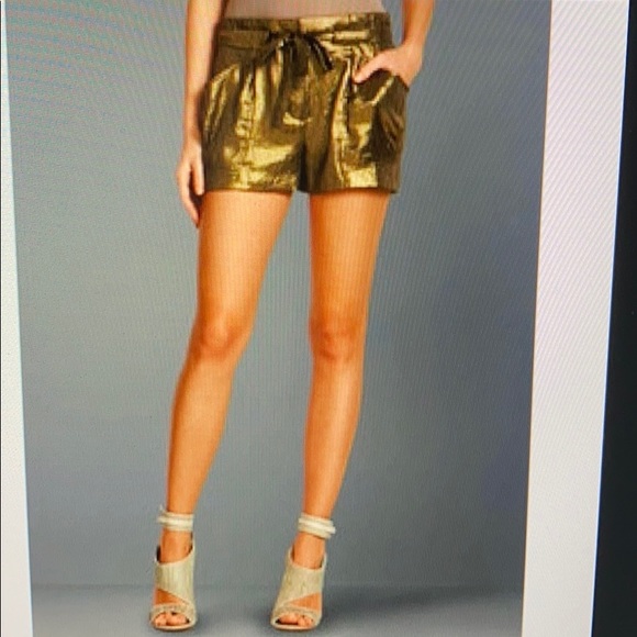 Sabina metallic bag waist shorts by BCBG - Picture 1 of 6